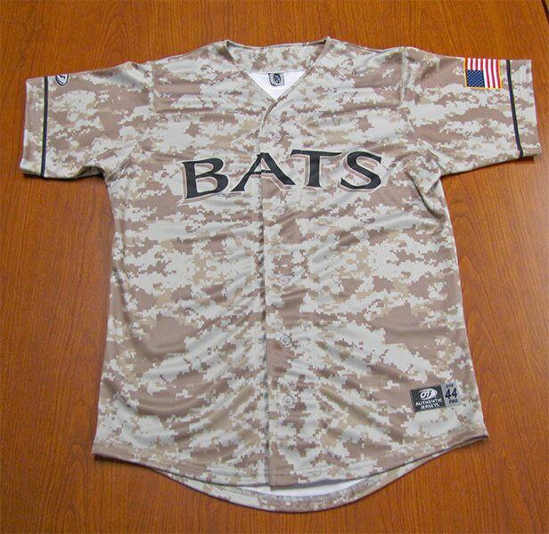 LouisvilleBats's tweet photo. Bid on one of our game-used camo jerseys from the 2015 season! All proceeds benefit @KYINPVA. http://t.co/PuwpXj0x7v http://t.co/BAG0pPspIg