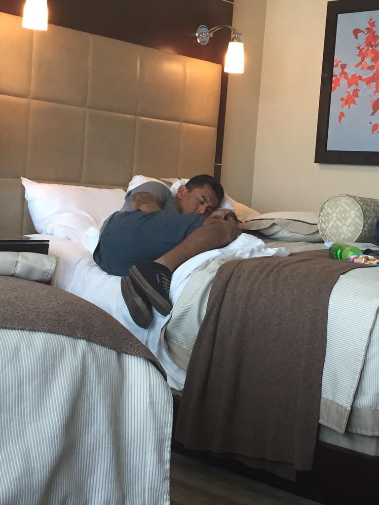htu_sd's tweet photo. Not everyone can hang in Vegas! 😅 3:19PM #chilis40 #recovery #rookies @tre707 @sergmartinez619 http://t.co/LU7KpNCg8S