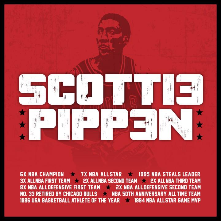 A custom logo & a very happy birthday to 6 time NBA champion Scottie Pippen!   