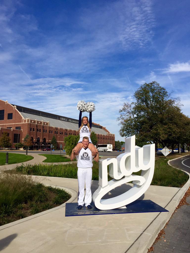 butlerucheer's tweet photo. Another #BUtiful day on campus! 💙🐶#LoveButler #LoveIndy #butlerhoco2015 #GoDawgs http://t.co/1uxU2sPtt9