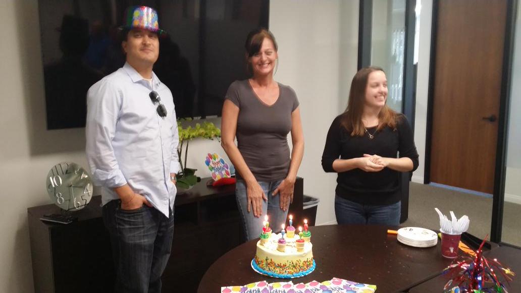 l_wilcoxla's tweet photo. September birthday folks from our CA Regional Office:  J.D. Thompson, Misty Newman and Liesl Ayres.  Happy Birthday!! http://t.co/CZ0n2Iymvk