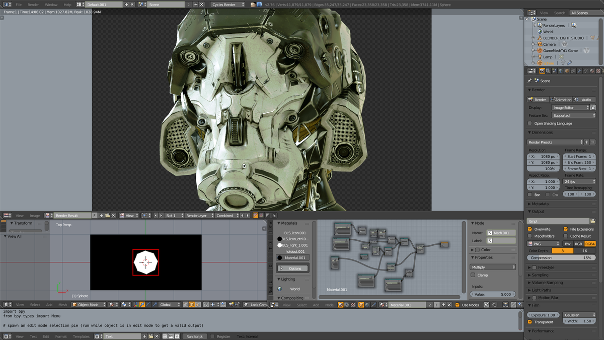 nekosky4230's tweet photo. Study of metal Shader in Cycles. Model data is a sample of Quixel.
#b3d #blender http://t.co/Ka67t1FhOW