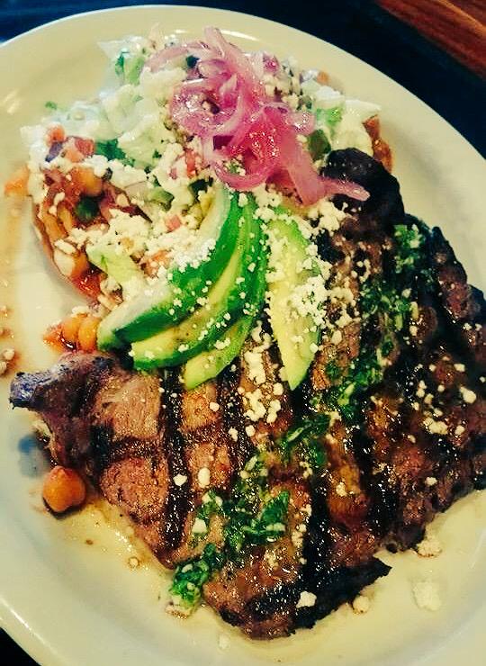 Tonight's special: NY strip, bacalao, shrimp &amp; garbanzo muñeta w/ lettuce, pico, avocado &amp; lime crema #LocalLex