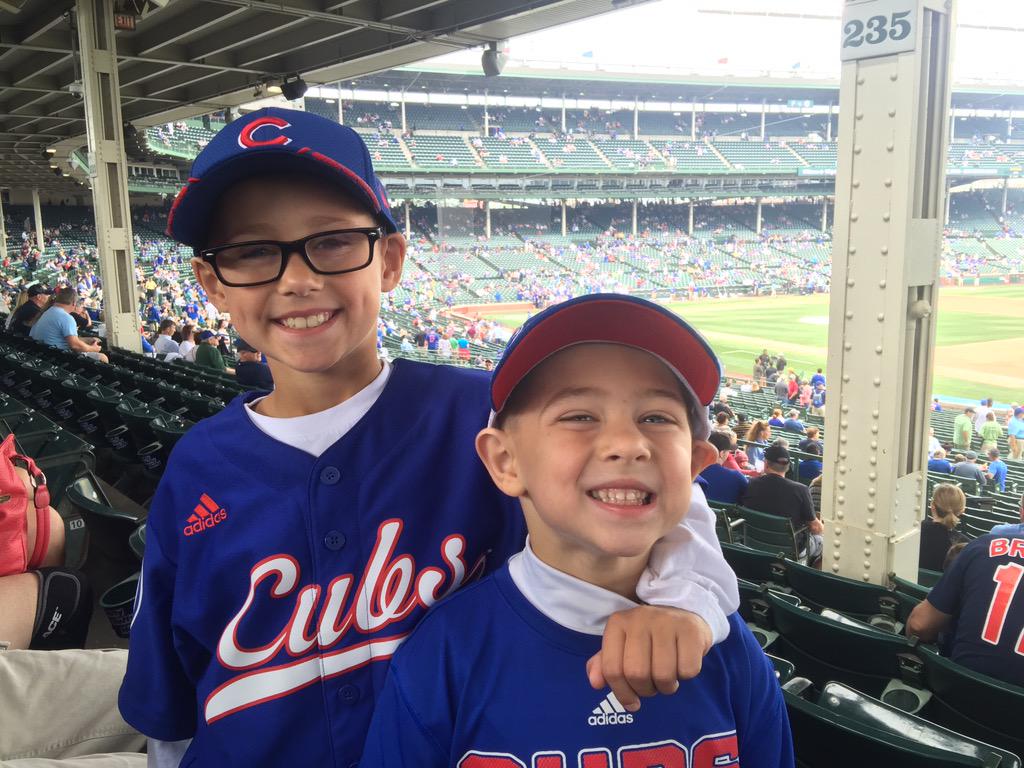Boys first Cubs game!