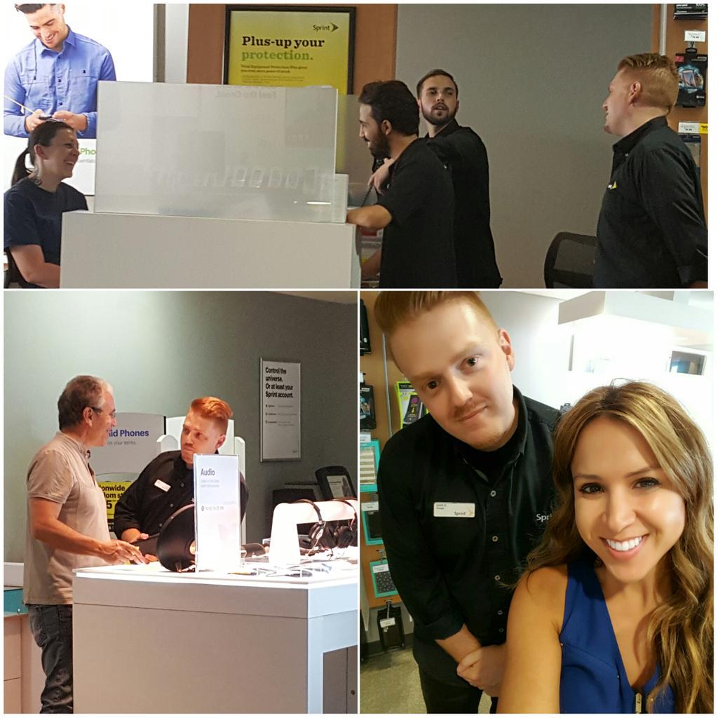 JROSELL01's tweet photo. #wolfgang #westwood making our customers smile w bestplan #iPhoneForever #iphonelaunch @Sprint_West @marceloclaure http://t.co/tLxn8mYBAG