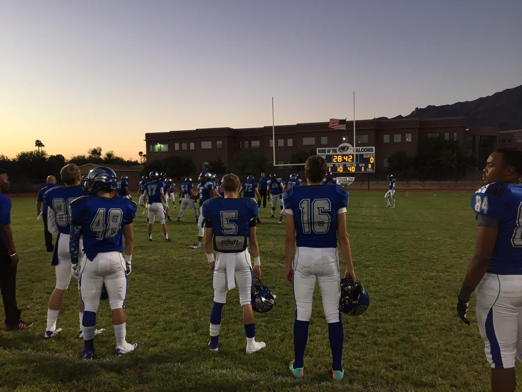 HSTucson's tweet photo. Nick Peppe here at #CatalinaFoothills where the Falcons (4-1) host #Marana (2-2) tonight. 🏈 #MARvsCF #azhs http://t.co/3wAze8JdcO