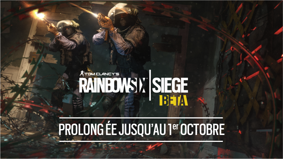 Rainbow6FR's tweet photo. La Bêta fermée de #RainbowSix Siege est prolongée jusqu'au 1er octobre ! http://t.co/l9ozuvvHO2