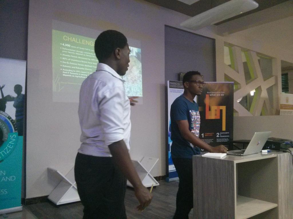 dexwakhu's tweet image. Kuuma from Uganda with the first pitch in today&apos;s @AllVoicesCount #tech4governance competition @bunihub Tz