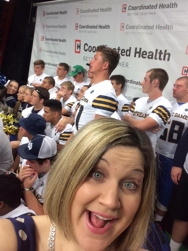69SportsBT's tweet photo. #selfie with the @NDHSCrusaders watching their highlights! #bigticket69 http://t.co/MH0dvtMHzu