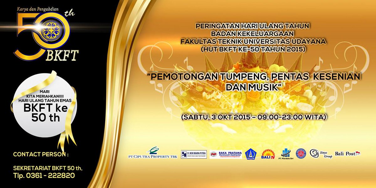 ftunud's tweet photo. Jadwal Kegiatan BKFT 50 : Sabtu, 3 Oktober 2015 http://t.co/NDEHebuNlK