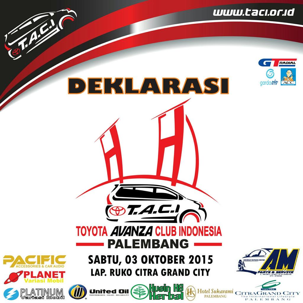 #DeklarasiTACIPalembang <a href="/GTRadial_Indo/">GT Radial</a> <a href="/GardaOto/">Garda Oto</a> @acckreditmobil <a href="/UnitedOil_ID/">UNITED OIL</a> <a href="/Citragrandcity/">CitraGrand City</a> #WeAreFamilyTACI