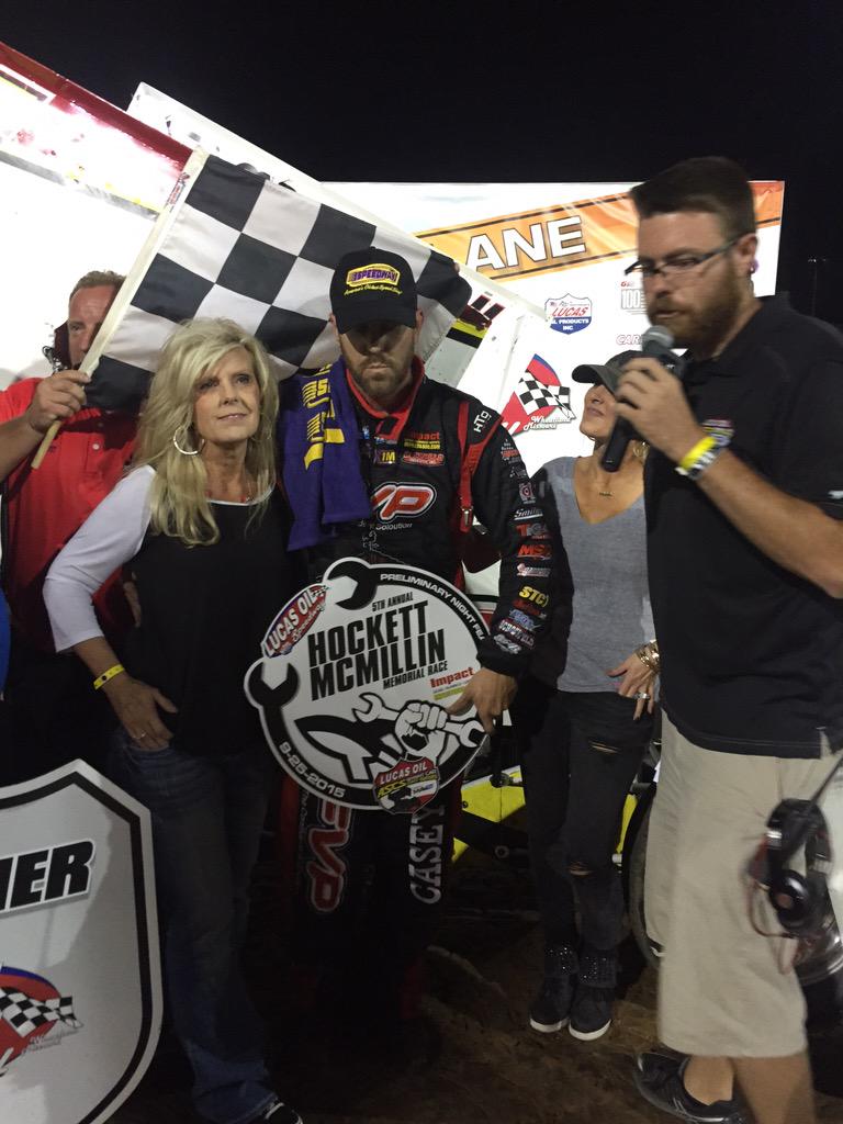 ASCSWarriorRegi's tweet image. Brian Brown wins night #1 at Lucas Oil Speedway