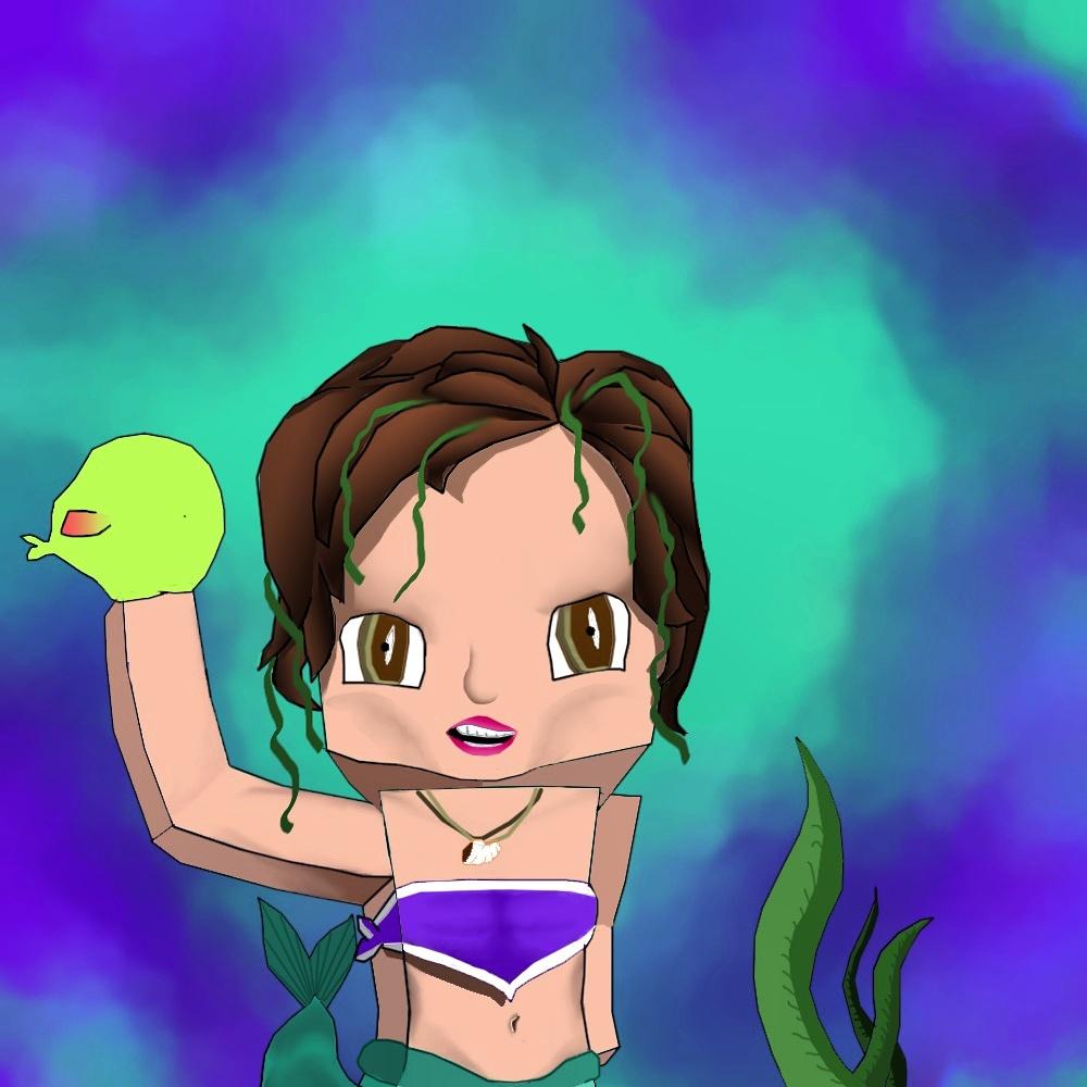 MineCatz's tweet image. My progress so far! irl cartoon version of my sister! I hope she likes it as much as I enjoyed making it! 💜💜💜