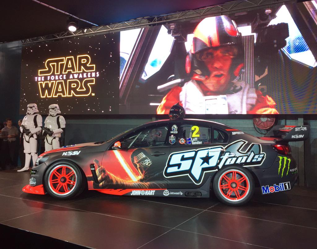 HoldenMsport's tweet image. The Resistance was gobsmacked @  how tough @GarthTander &amp;amp; @WazzaLuff's @starwars 'Dark Side' @holden_aus looked!