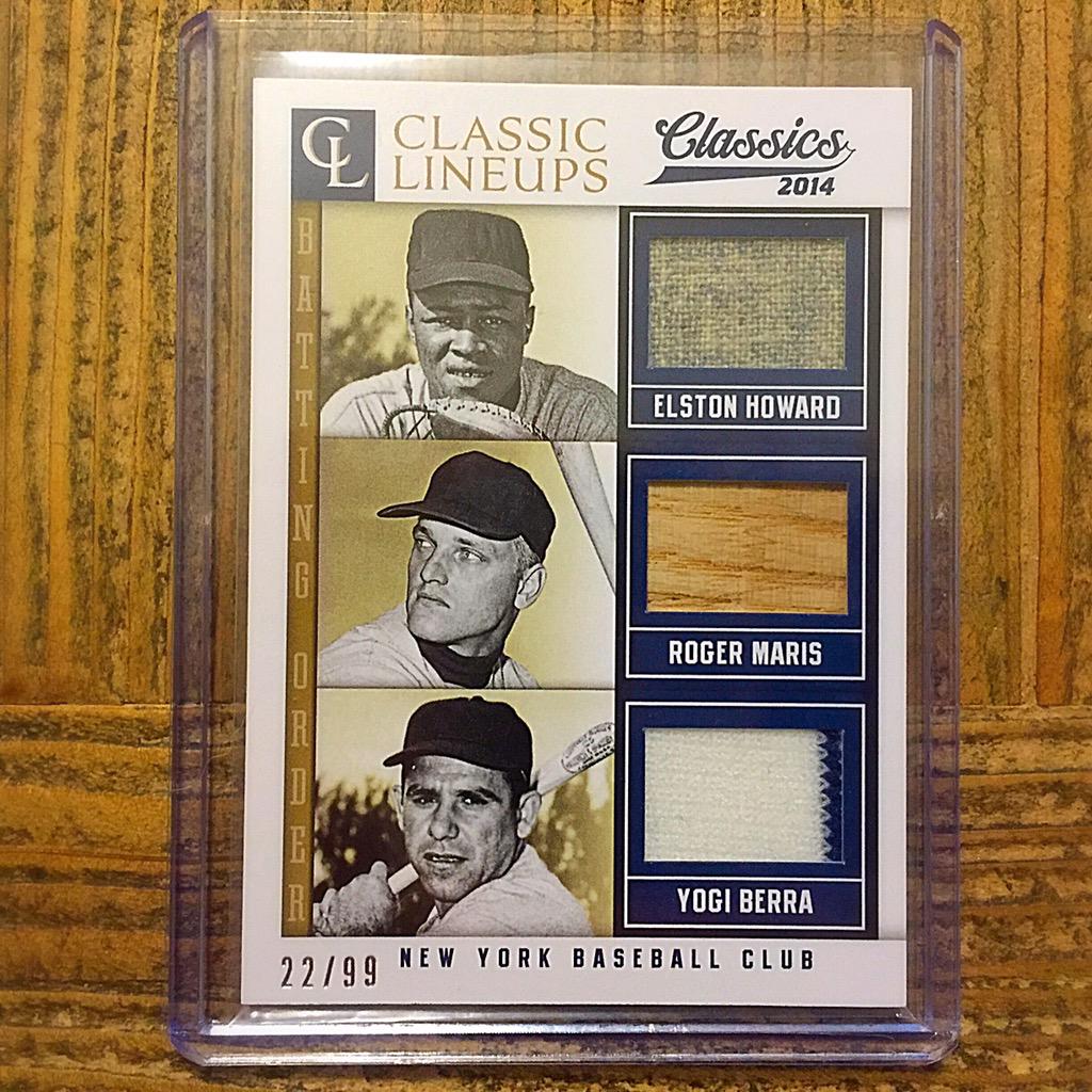 WatchTheBreaks's tweet image. RT &amp;amp; follow to enter to win this @PaniniAmerica #YogiBerra / Roger Maris game-used relic /99! bit.ly/1PDVIqh