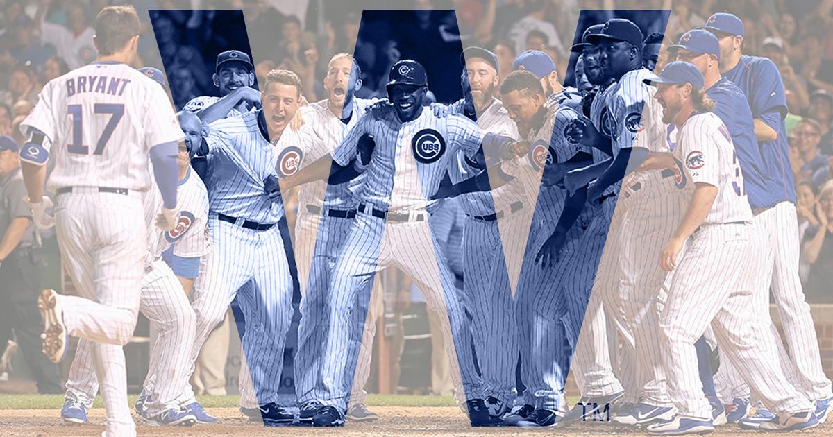 Cubs's tweet photo. Clinched! Your 2015 Chicago Cubs are heading to the postseason! #FlyTheW http://t.co/Q24R9ZrVuB