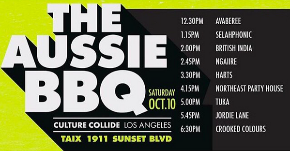 Second LA show today! #TheAussieBBQ #CultureCollide