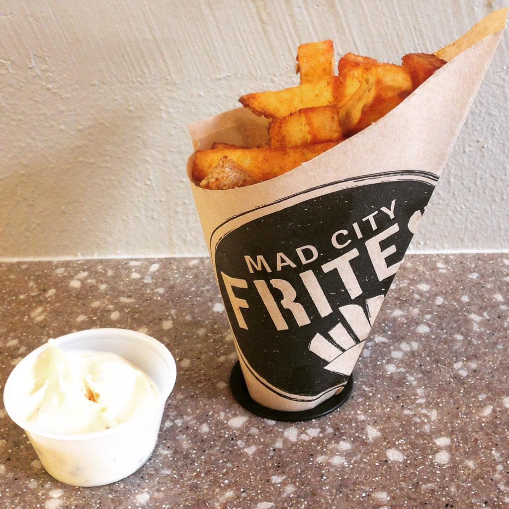 Sherblogsss's tweet photo. When you don't have to #travel to Belgium for tasty #frites. Just head to @madcityfrites http://t.co/pycAF4LfYR