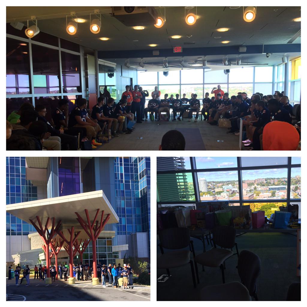 A day of giving to the Golisano Children's Hospital by these awesome players! Proud to be a Warrior!@LCSDAthletics