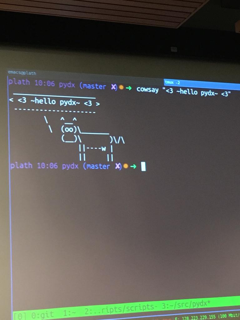 scott_triglia's tweet image. New favorite waiting slide for a talk ^.^ #pydx
