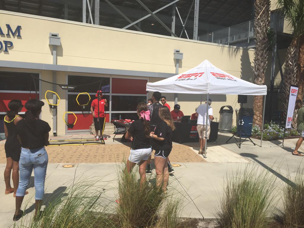 Street team, broadcast crew, we have it all out here at FAU stadium. FAU vs. Rice, kickoff in 45 minutes.