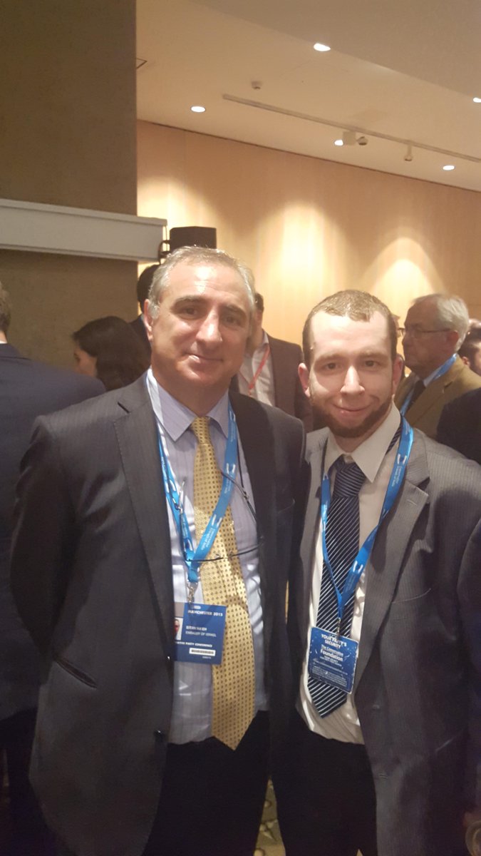 JLevyUK's tweet photo. With then-Israeli Ambassador to the UK, Daniel Taub, at the @CFoI #CPC11 reception and with @DcmNaeh at #CPC15. http://t.co/v47ivIe63j