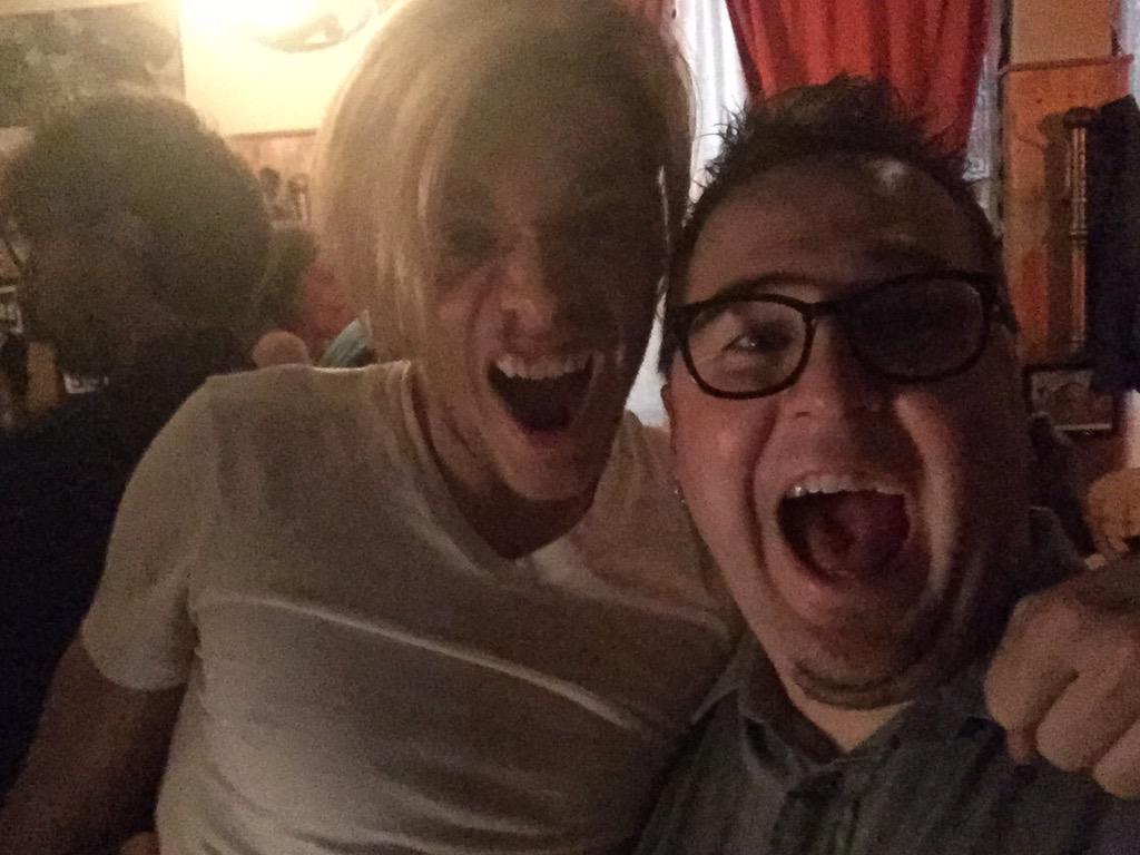 BROOMFILLER's tweet photo. #Shadowhunters wrap party with @Kat_McNamara @arosende @DomSherwood1 Best cast to work with! #ShadowhuntersFirstLook http://t.co/hxNijk1zbD