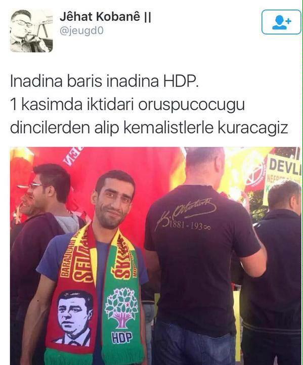 aydinbinboga's tweet photo. Celladına aşık bir Hdp'liler!!!Kemalistlerin BOK yedirdiğini günleri görecek!!! http://t.co/fPwvmKVvWD