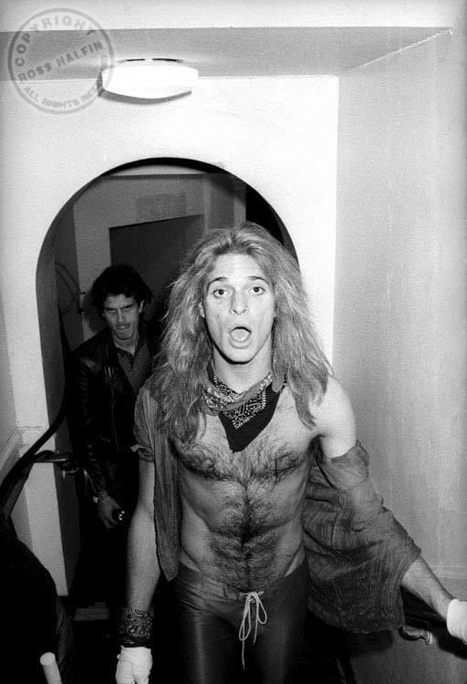Happy Birthday David Lee Roth .. Photographed here on the Van Halen II tour at Newcastle city hall 