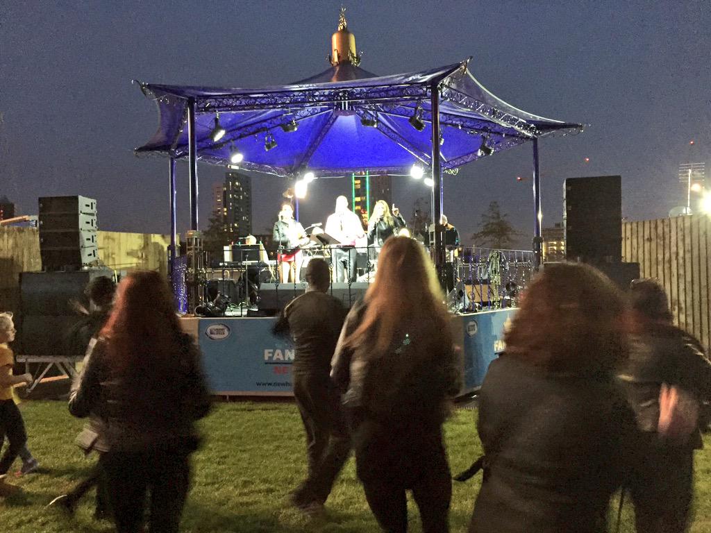RWC2015Newham's tweet photo. Great atmosphere for dance session lead by @salsapam with music from #RobertoPla & his ensemble at #Newhamfanzone http://t.co/MHyYvfRwss