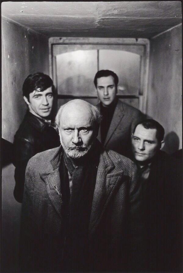 And happy birthday Harold Pinter.

Here with the cast of The Caretaker; Donald Pleasance, Robert Shaw & Alan Bates. 