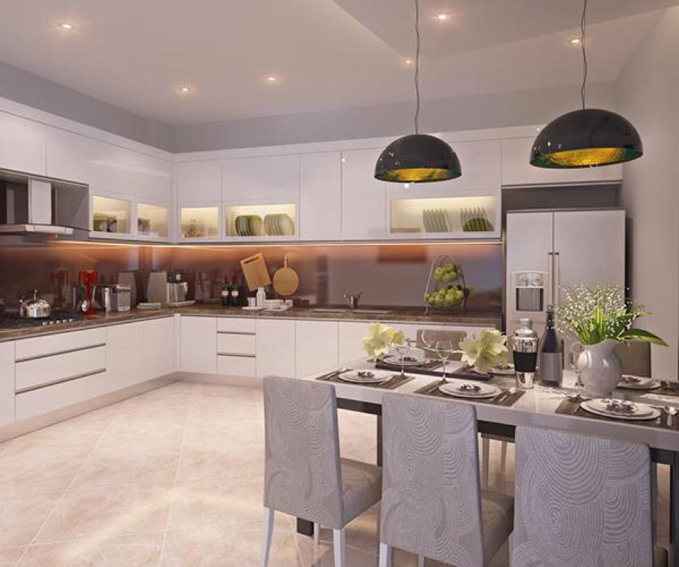 ديكور اليوم ! on Twitter "مطبخ وردي مفتوح على غرفة طعام ،، تصميم