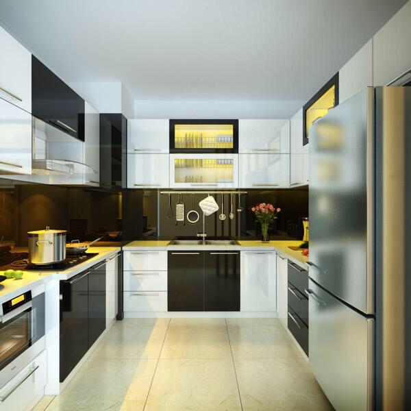 ديكور اليوم ! on Twitter "مطبخ وردي مفتوح على غرفة طعام ،، تصميم