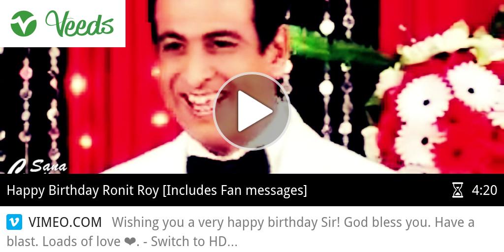 VIDEO Happy Birthday Ronit Roy  