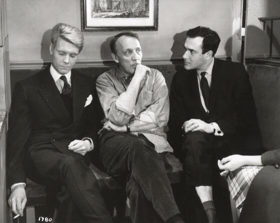 Happy birthday to the master, Harold Pinter.

Here with James Fox & Joseph Losey, on The Servant. 
