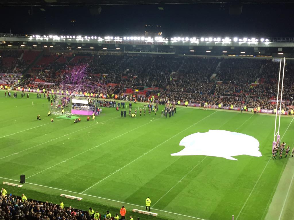 Well done Leeds Rhinos - great atmosphere at Old Trafford for their treble win!