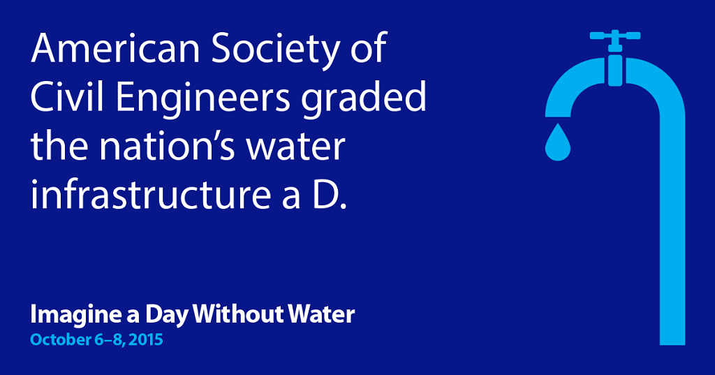 ASCETweets's tweet photo. It's hard to imagine a day without water, &amp; yet America's water infrastructure is at risk: http://t.co/rRLQyq2yB9 http://t.co/emPAsM3qlp