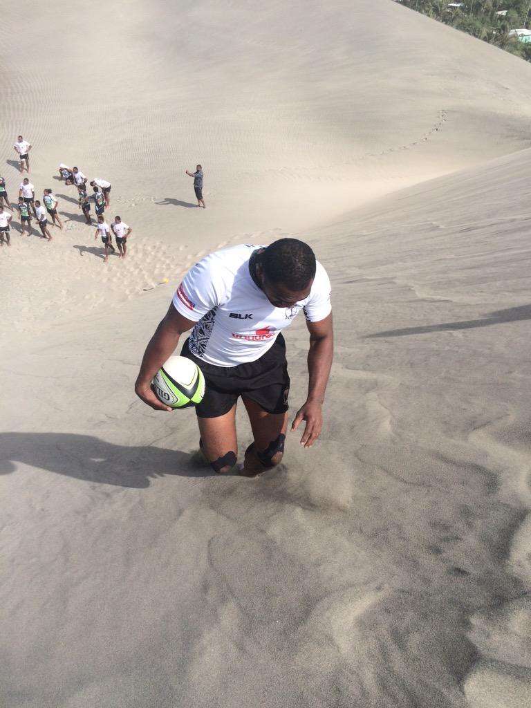 The Sigatoka sand dunes are as hard a fitness session as I've ever seen. Beautiful, breath-taking but brutal.