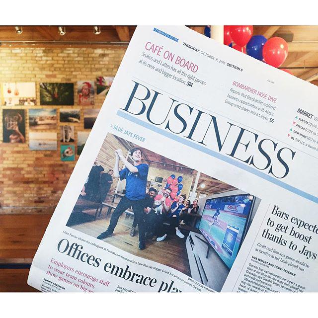 useformat's tweet photo. We've caught the fever! Check out #teamformat headlining @thestarcom's Business section today! #gojays #cometogether http://t.co/l0XEHXEcYD