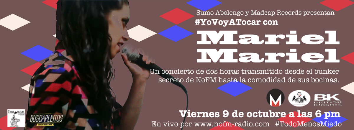 nofm_radio's tweet photo. #YoVoyATocar con @Marielmusic. Concierto gratis hasta su casa desde @madcapmx​ #porNoFM. Viernes 6 pm. http://t.co/LJNxQQSW13