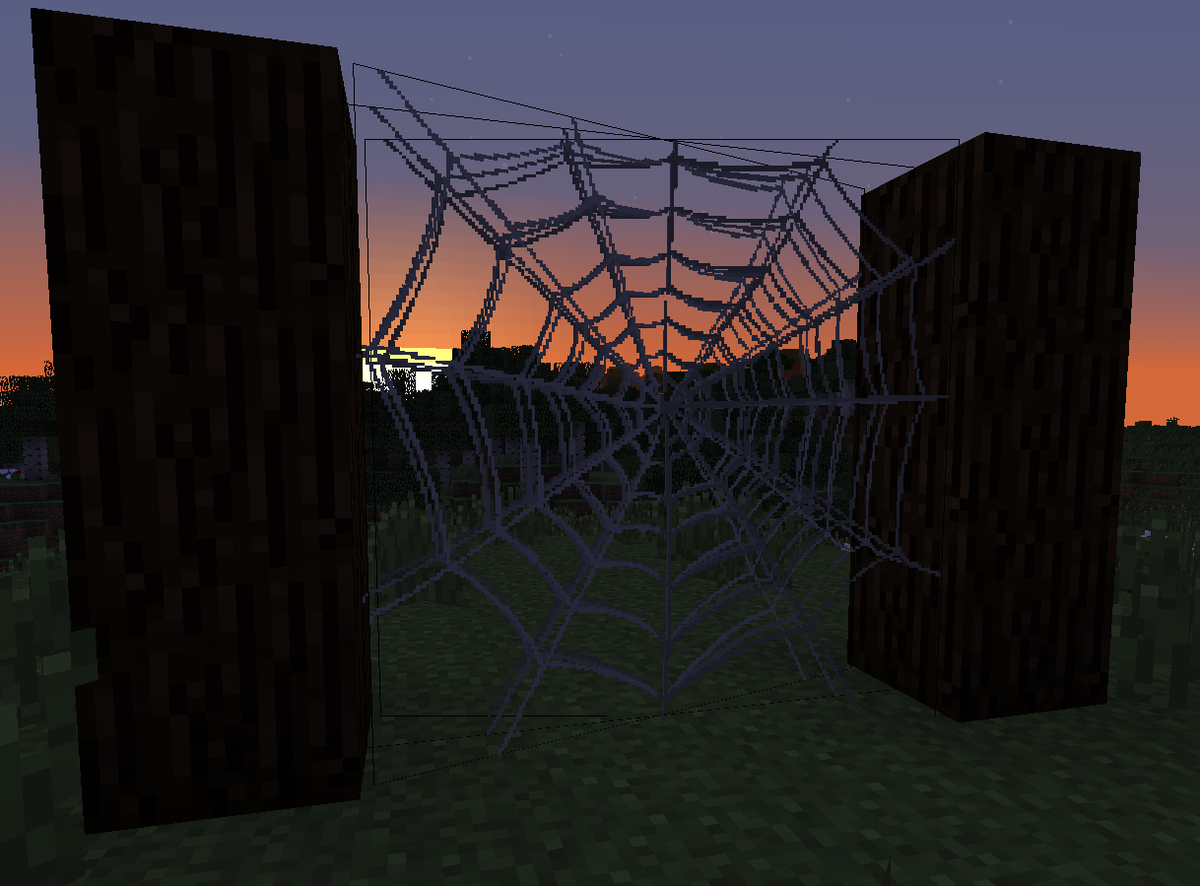 RazzleberryFox's tweet photo. How about... we add some GIANT spiderwebs to #DecocraftMod for Halloween!!! >:D http://t.co/z8sWexMcJ7