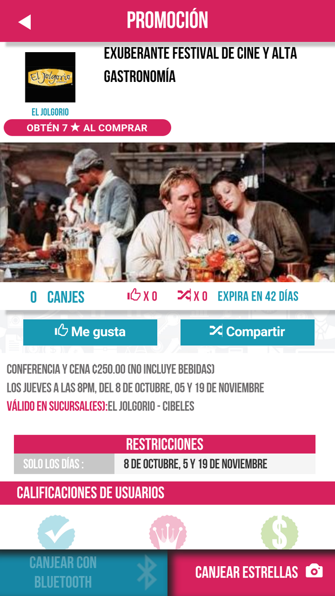 Weeppa_App's tweet photo. @JOLGORIOCIBELES Festival de Cine y Alta Gastronomía 8 de octubre 8pm Descarga #Weeppa Gratis https://t.co/F7FVmbXc2I http://t.co/3ghZYammK3