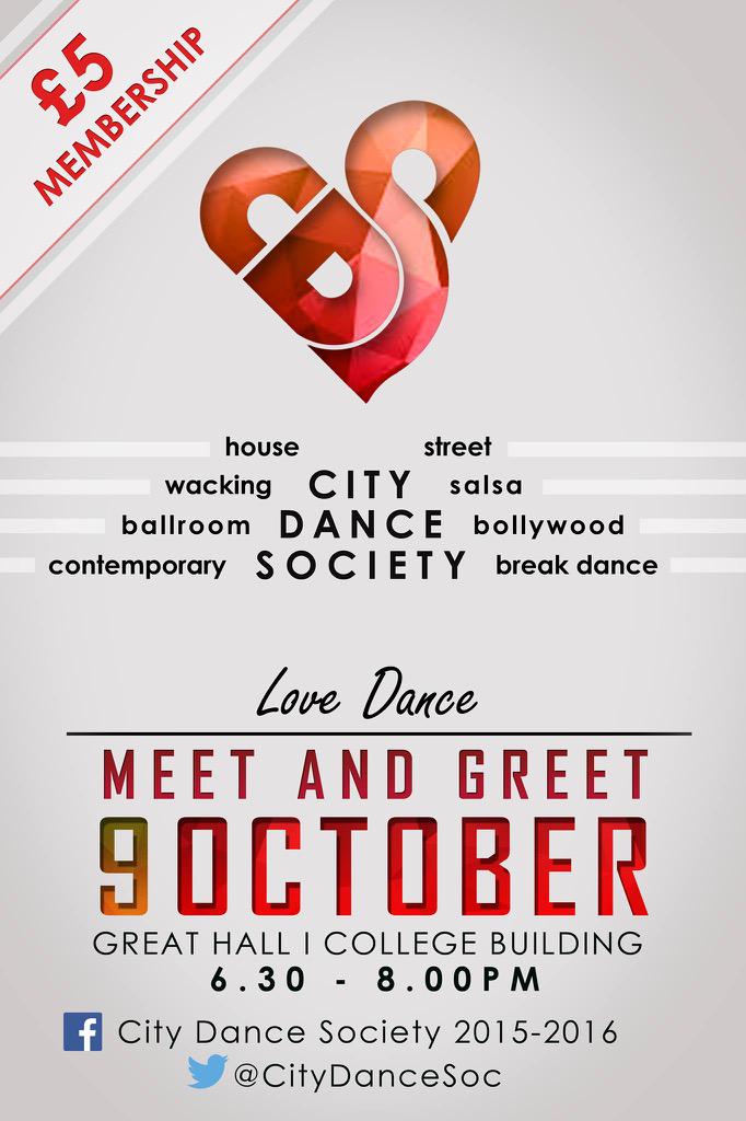 CityDanceSoc's tweet photo. 1st EVENT OF THE YEAR: The Meet and Greet taking place in the Great Hall from 6:30-8pm! See you guys tomorrow! 💃��💃🏾👯 http://t.co/s5GhdWkDm1