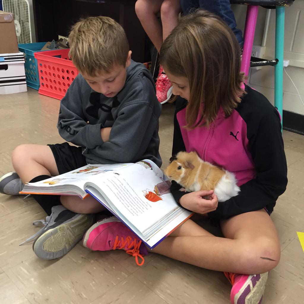 Grace and Westin got to read to Walter today because they were doing an exceptional job of partner reading!