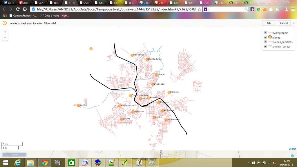 nicolas_chavent's tweet image. Bouaké fin atelier @qgis #qgis2leaf #qgis2web &amp;amp; @LeafletJS sur #data @ird_fr @openstreetmap @humdata @OCHAROWCA