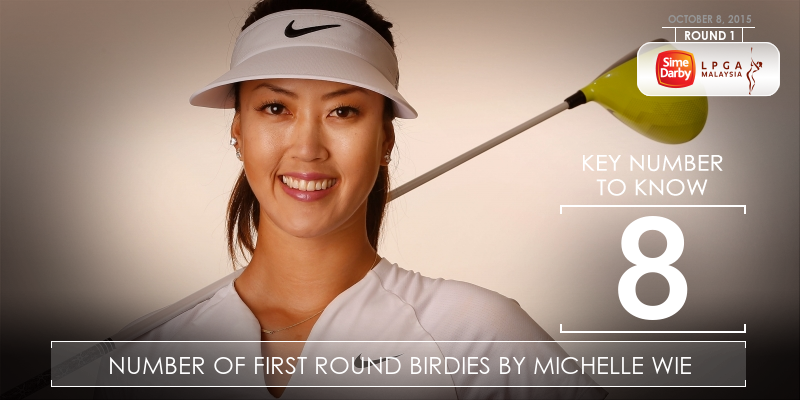 LPGA's tweet photo. #LPGAKeyNumberToKnow w/ @themichellewie @SimeDarbyLPGA. Wie also had 8 birdies in her singles match @Solheim_Cup http://t.co/P01whfp5zt