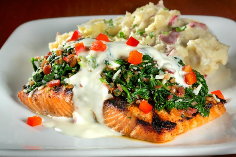National Salmon Day?! Well...Harry's has you covered! Try one of our Signature Dishes the Salmon Rockefeller.
