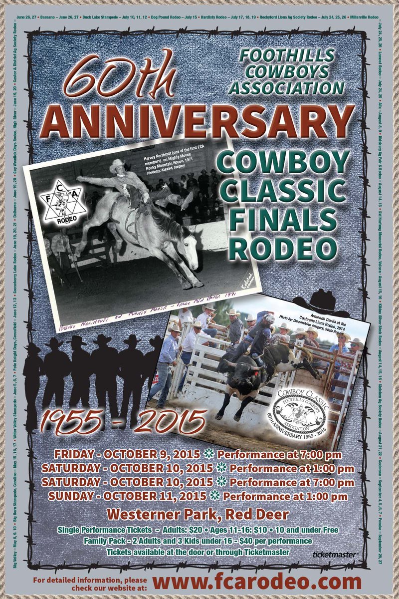 .<a href="/FCARodeo/">FCA Rodeo</a>​ celebrates it's 60th Anniversary this week in Red Deer for the #FCAFINALS.
More: goo.gl/w7pP6p