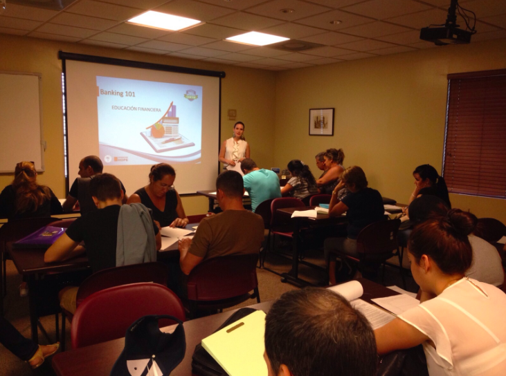 OperationHOPE's tweet photo. #CoachAna shared: 'Successful class today to 23 #refugees that arrived to the U.S & looking forward to a new future' http://t.co/q21Fvg26nN