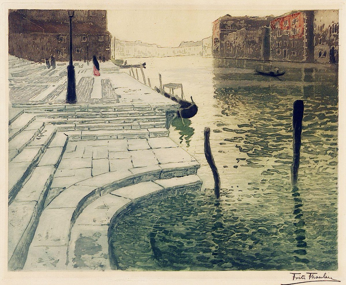 artepictorico's tweet photo. Frits Thaulow (1847-1906), The marble step (El paso de mármol), 1903, Óleo sobre lienzo http://t.co/7BouvJBMDz